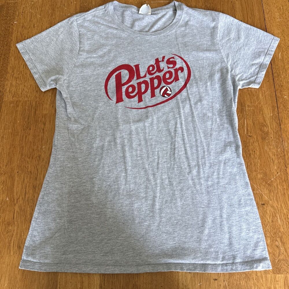 Volleyball Let's Pepper Practice Distressed Design T-Shirt